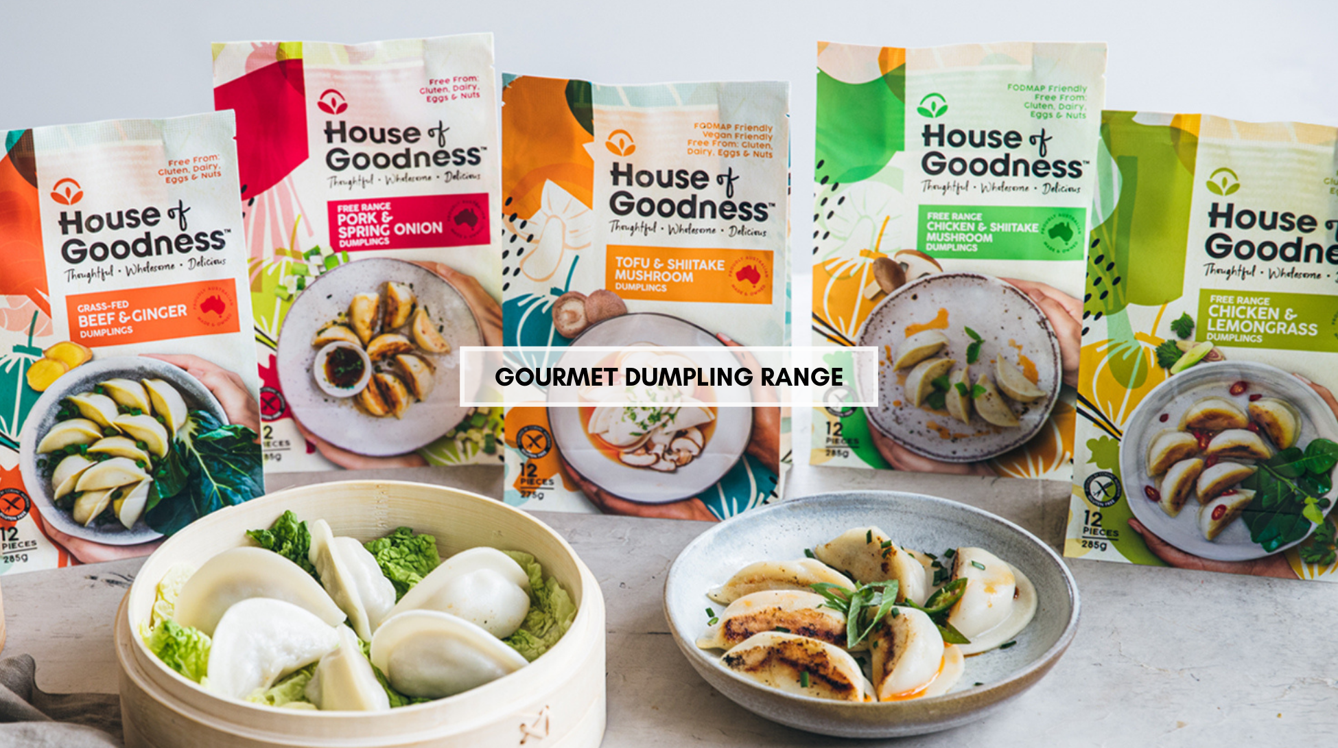 gluten free gourmet dumpling range